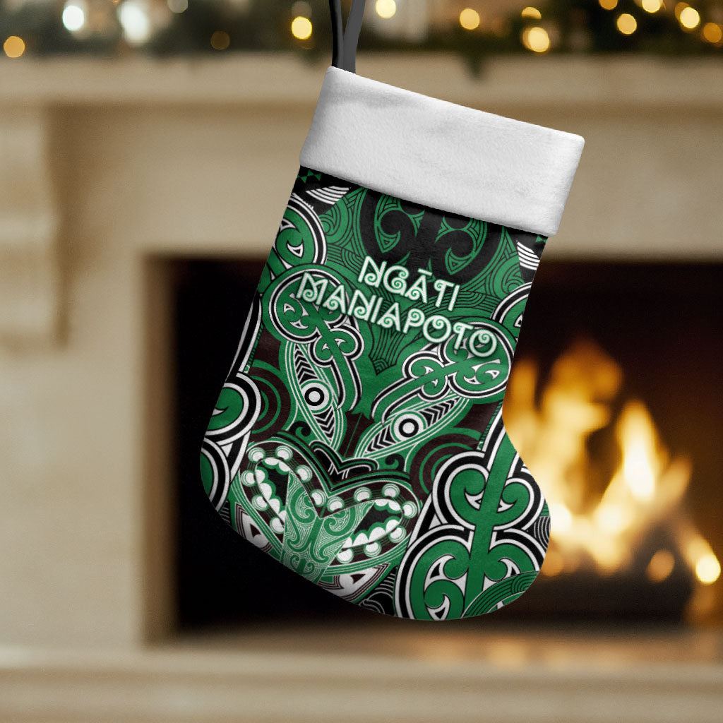 Aotearoa Iwi Ngati Maniapoto Personalised Christmas Stocking Maori Kowhaiwhai Pattern