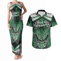 Aotearoa Iwi Ngati Maniapoto Personalised Couples Matching Tank Maxi Dress and Hawaiian Shirt Maori Kowhaiwhai Pattern