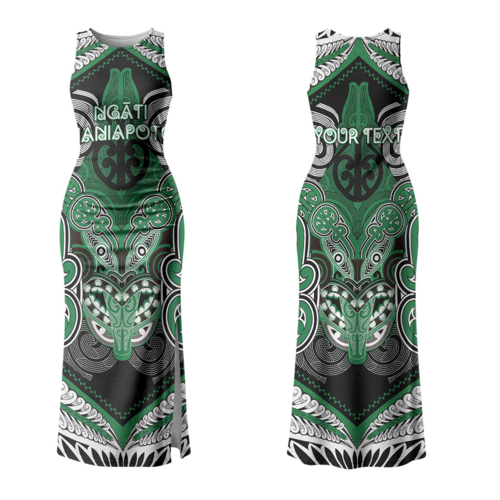 Aotearoa Iwi Ngati Maniapoto Personalised Couples Matching Tank Maxi Dress and Hawaiian Shirt Maori Kowhaiwhai Pattern