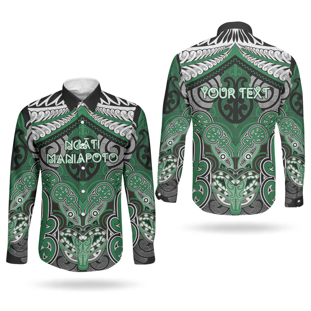 Aotearoa Iwi Ngati Maniapoto Personalised Couples Matching Tank Maxi Dress and Long Sleeve Button Shirt Maori Kowhaiwhai Pattern