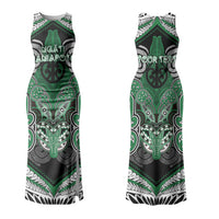 Aotearoa Iwi Ngati Maniapoto Personalised Couples Matching Tank Maxi Dress and Long Sleeve Button Shirt Maori Kowhaiwhai Pattern