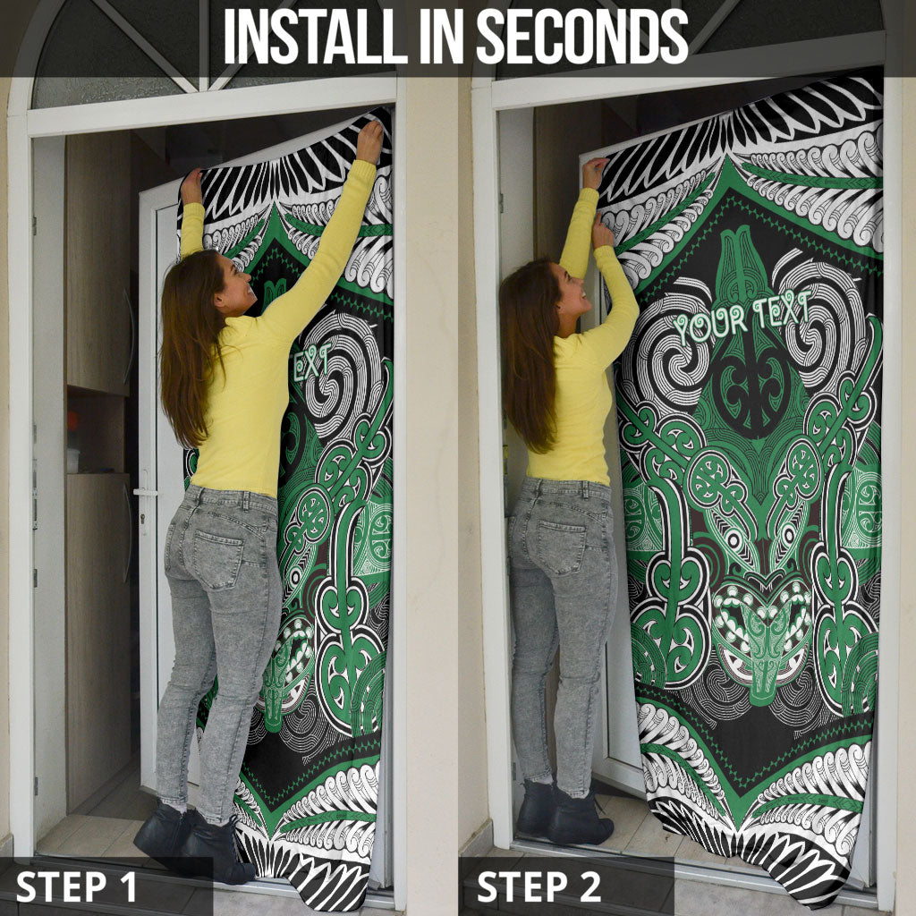 Aotearoa Iwi Ngati Maniapoto Personalised Door Cover Maori Kowhaiwhai Pattern