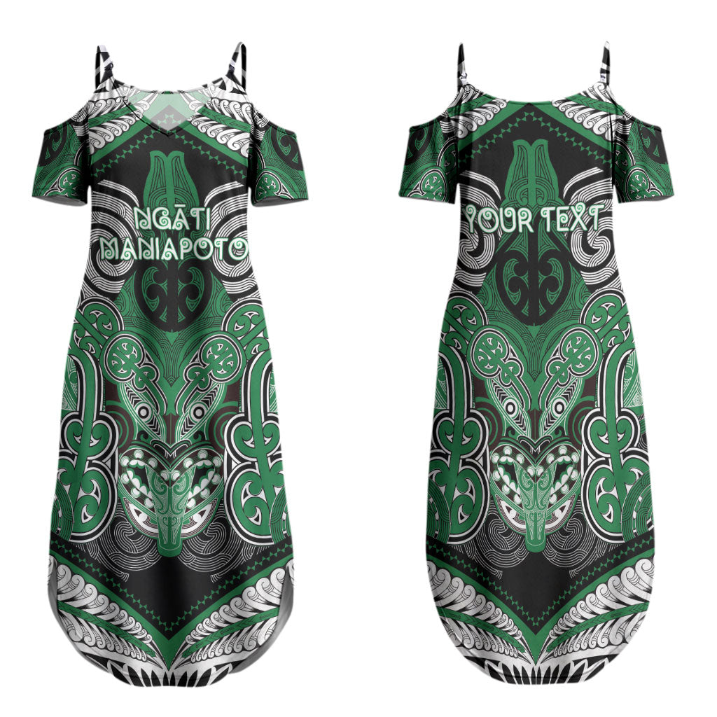 Aotearoa Iwi Ngati Maniapoto Personalised Family Matching Summer Maxi Dress and Hawaiian Shirt Maori Kowhaiwhai Pattern