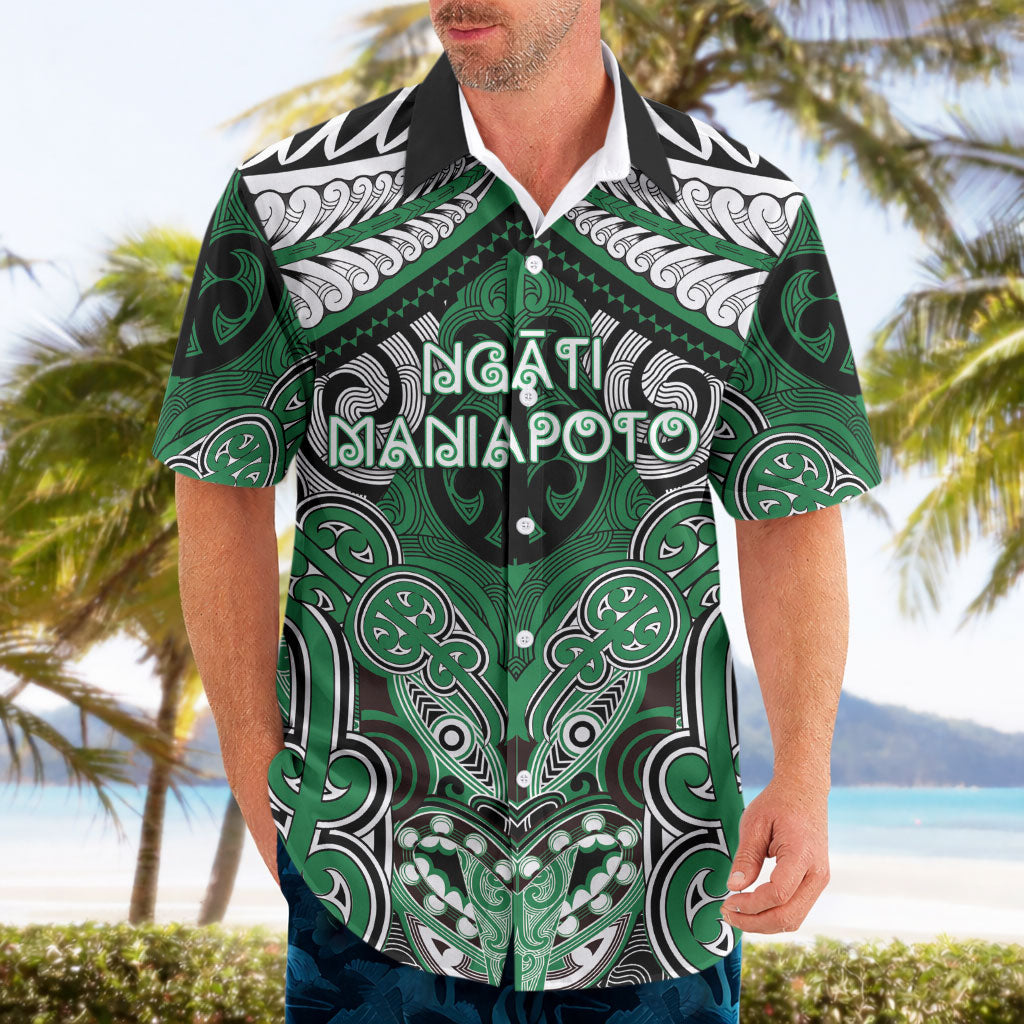 Aotearoa Iwi Ngati Maniapoto Personalised Hawaiian Shirt Maori Kowhaiwhai Pattern