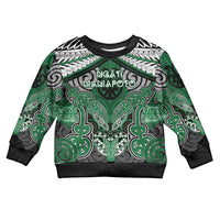 Aotearoa Iwi Ngati Maniapoto Personalised Kid Ugly Christmas Sweater Maori Kowhaiwhai Pattern