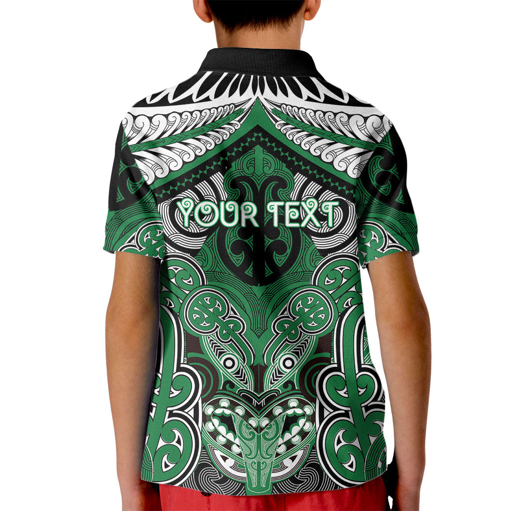 Aotearoa Iwi Ngati Maniapoto Personalised Kid Polo Shirt Maori Kowhaiwhai Pattern