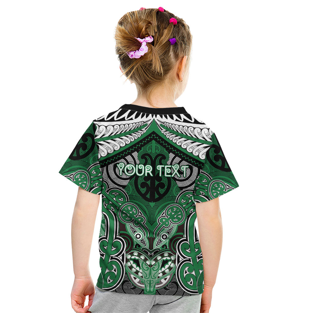 Aotearoa Iwi Ngati Maniapoto Personalised Kid T Shirt Maori Kowhaiwhai Pattern