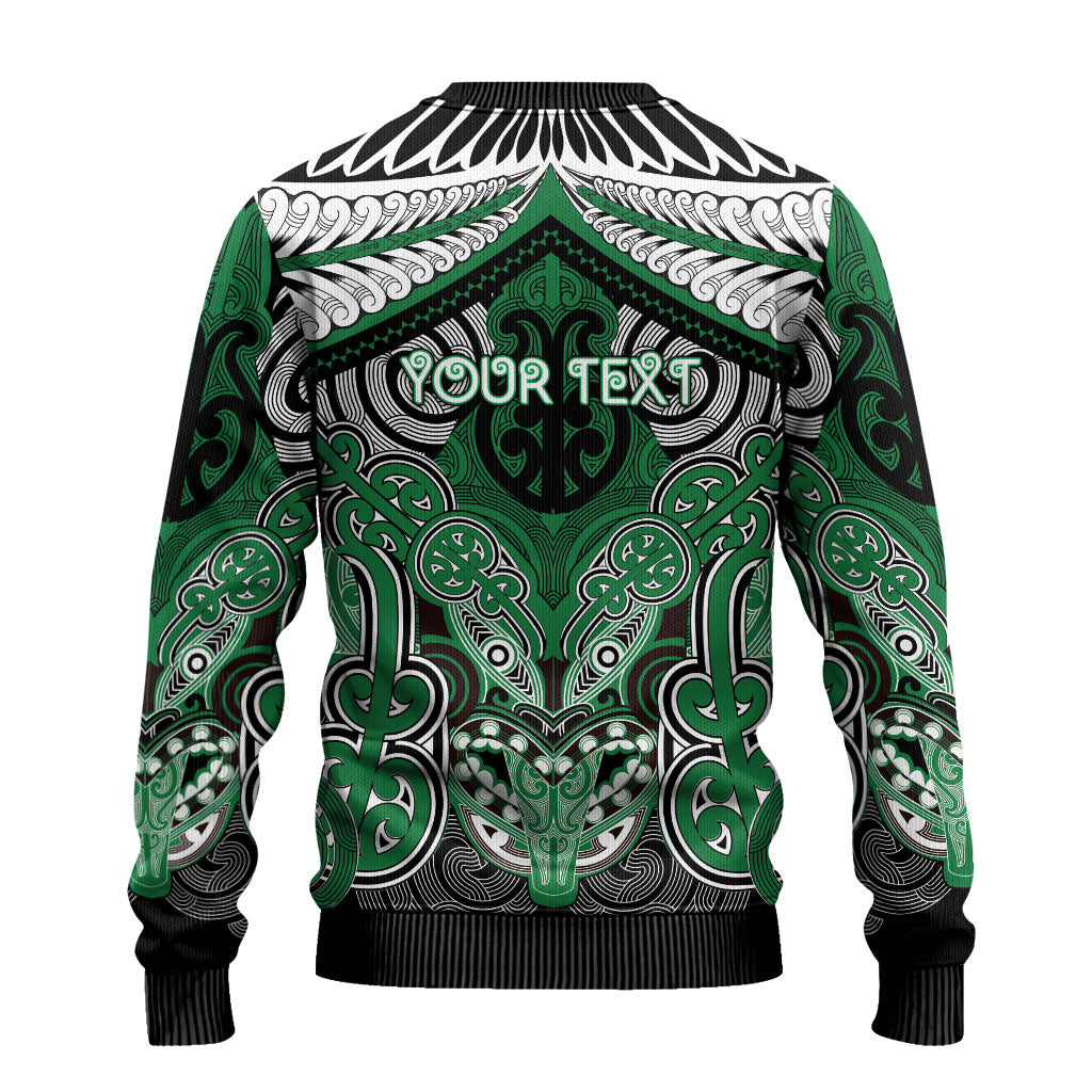 Aotearoa Iwi Ngati Maniapoto Personalised Ugly Christmas Sweater Maori Kowhaiwhai Pattern