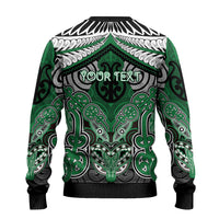 Aotearoa Iwi Ngati Maniapoto Personalised Ugly Christmas Sweater Maori Kowhaiwhai Pattern
