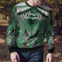 Aotearoa Iwi Ngati Maniapoto Personalised Ugly Christmas Sweater Maori Kowhaiwhai Pattern