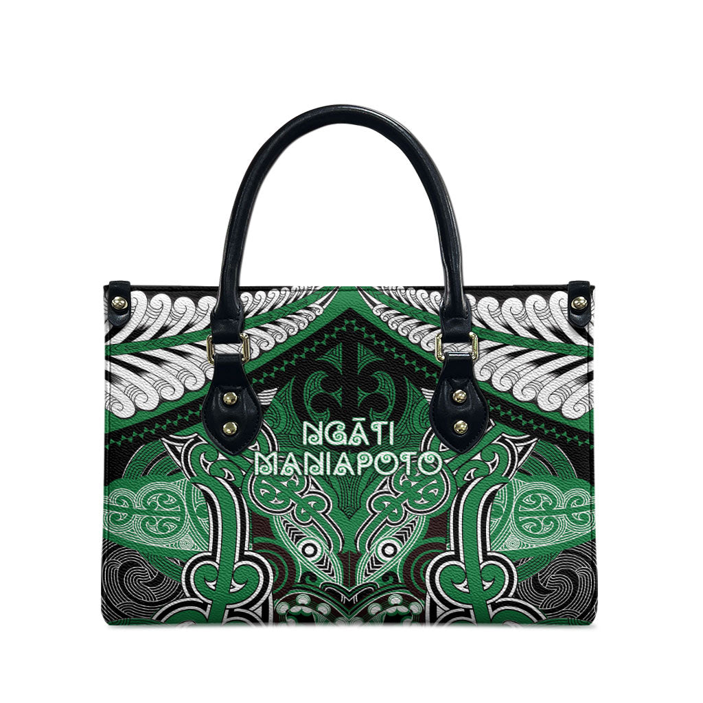 Aotearoa Iwi Ngati Maniapoto Leather Bag Maori Kowhaiwhai Pattern