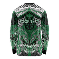 Aotearoa Iwi Ngati Maniapoto Personalised Long Sleeve Shirt Maori Kowhaiwhai Pattern