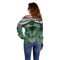 Aotearoa Iwi Ngati Maniapoto Personalised Off Shoulder Sweater Maori Kowhaiwhai Pattern