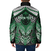 Aotearoa Iwi Ngati Maniapoto Personalised Padded Jacket Maori Kowhaiwhai Pattern