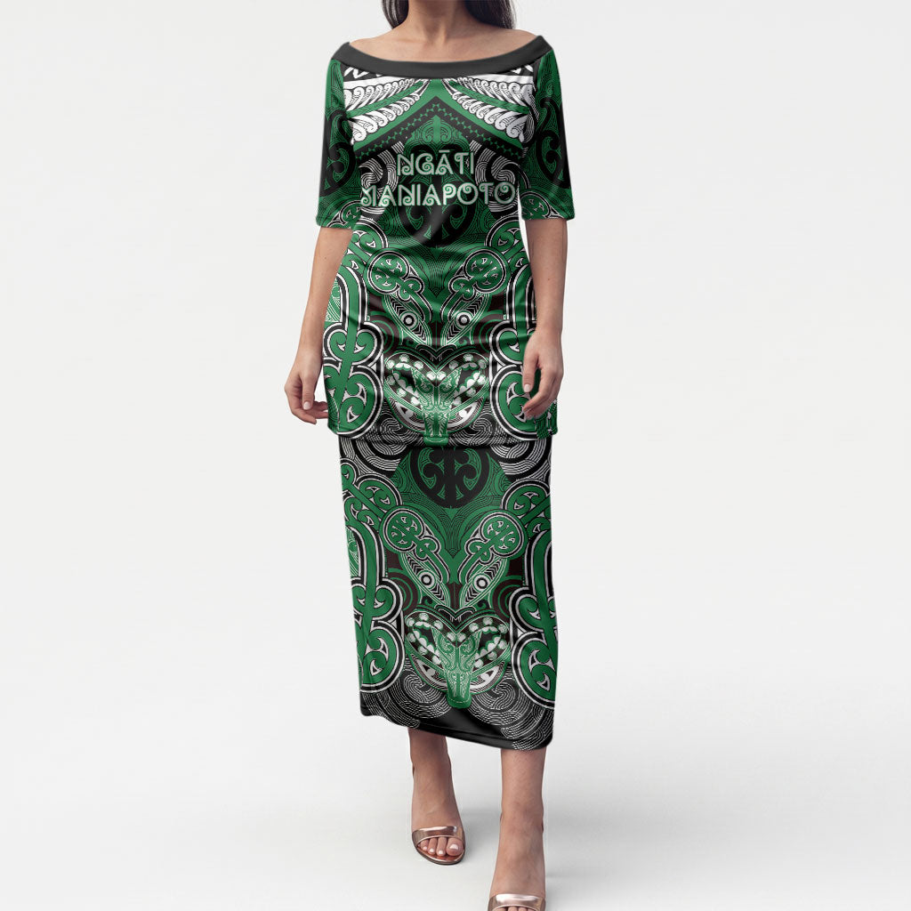 Aotearoa Iwi Ngati Maniapoto Personalised Puletasi Maori Kowhaiwhai Pattern