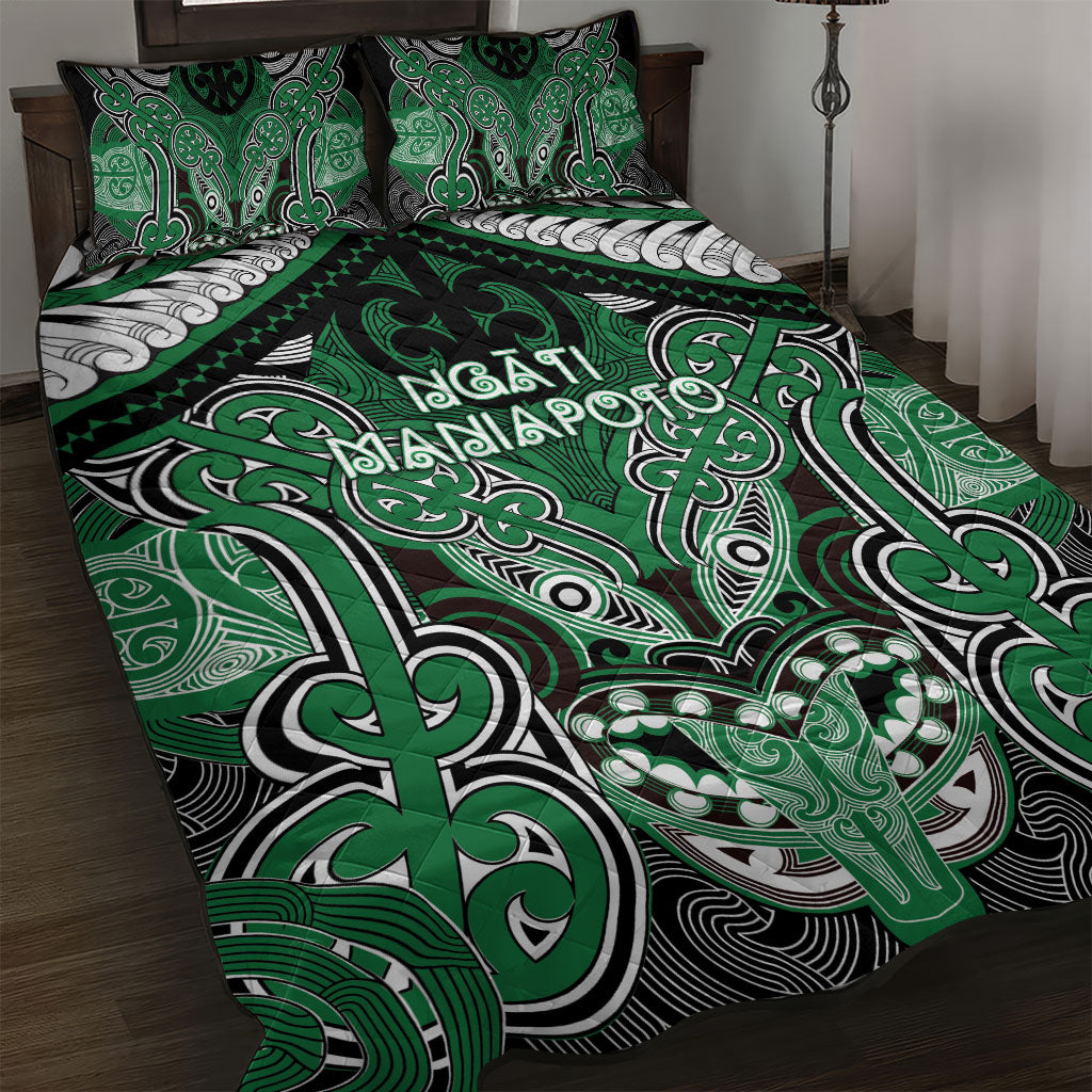 Aotearoa Iwi Ngati Maniapoto Quilt Bed Set Maori Kowhaiwhai Pattern