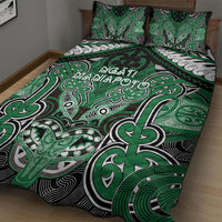Aotearoa Iwi Ngati Maniapoto Quilt Bed Set Maori Kowhaiwhai Pattern