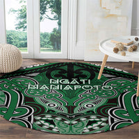 Aotearoa Iwi Ngati Maniapoto Round Carpet Maori Kowhaiwhai Pattern