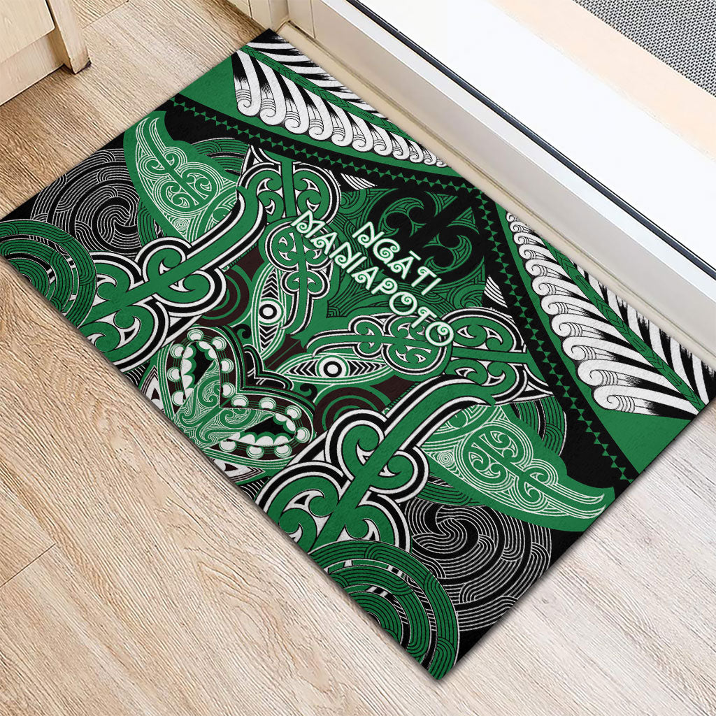 Aotearoa Iwi Ngati Maniapoto Rubber Doormat Maori Kowhaiwhai Pattern