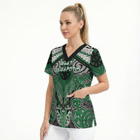 Aotearoa Iwi Ngati Maniapoto Personalised Scrub Top Maori Kowhaiwhai Pattern
