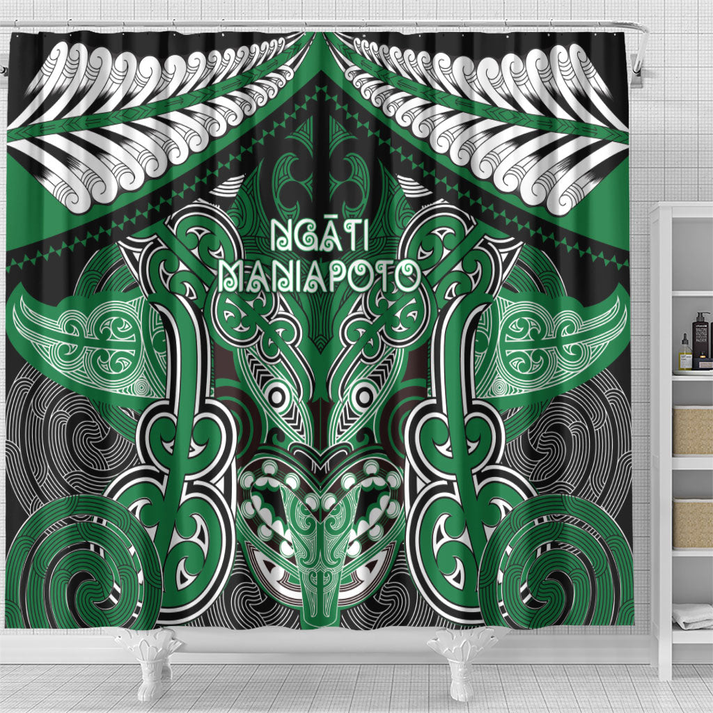 Aotearoa Iwi Ngati Maniapoto Shower Curtain Maori Kowhaiwhai Pattern