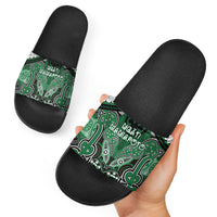 Aotearoa Iwi Ngati Maniapoto Slide Sandals Maori Kowhaiwhai Pattern