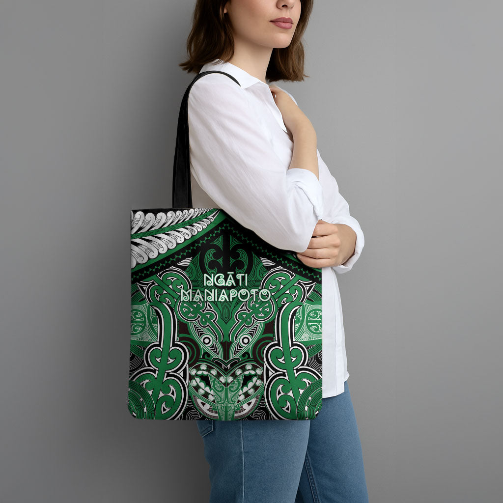 Aotearoa Iwi Ngati Maniapoto Tote Bag Maori Kowhaiwhai Pattern