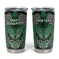 Aotearoa Iwi Ngati Maniapoto Personalised Tumbler Cup Maori Kowhaiwhai Pattern
