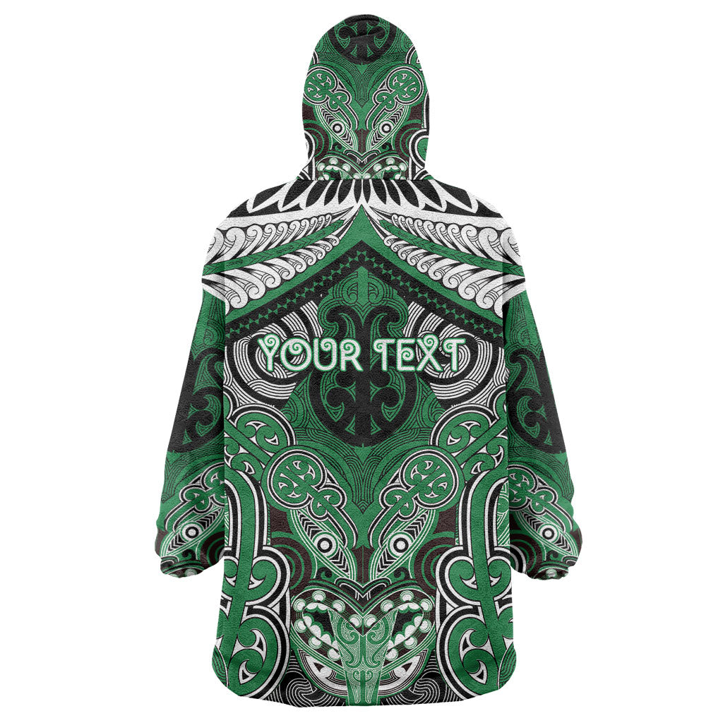 Aotearoa Iwi Ngati Maniapoto Personalised Wearable Blanket Hoodie Maori Kowhaiwhai Pattern