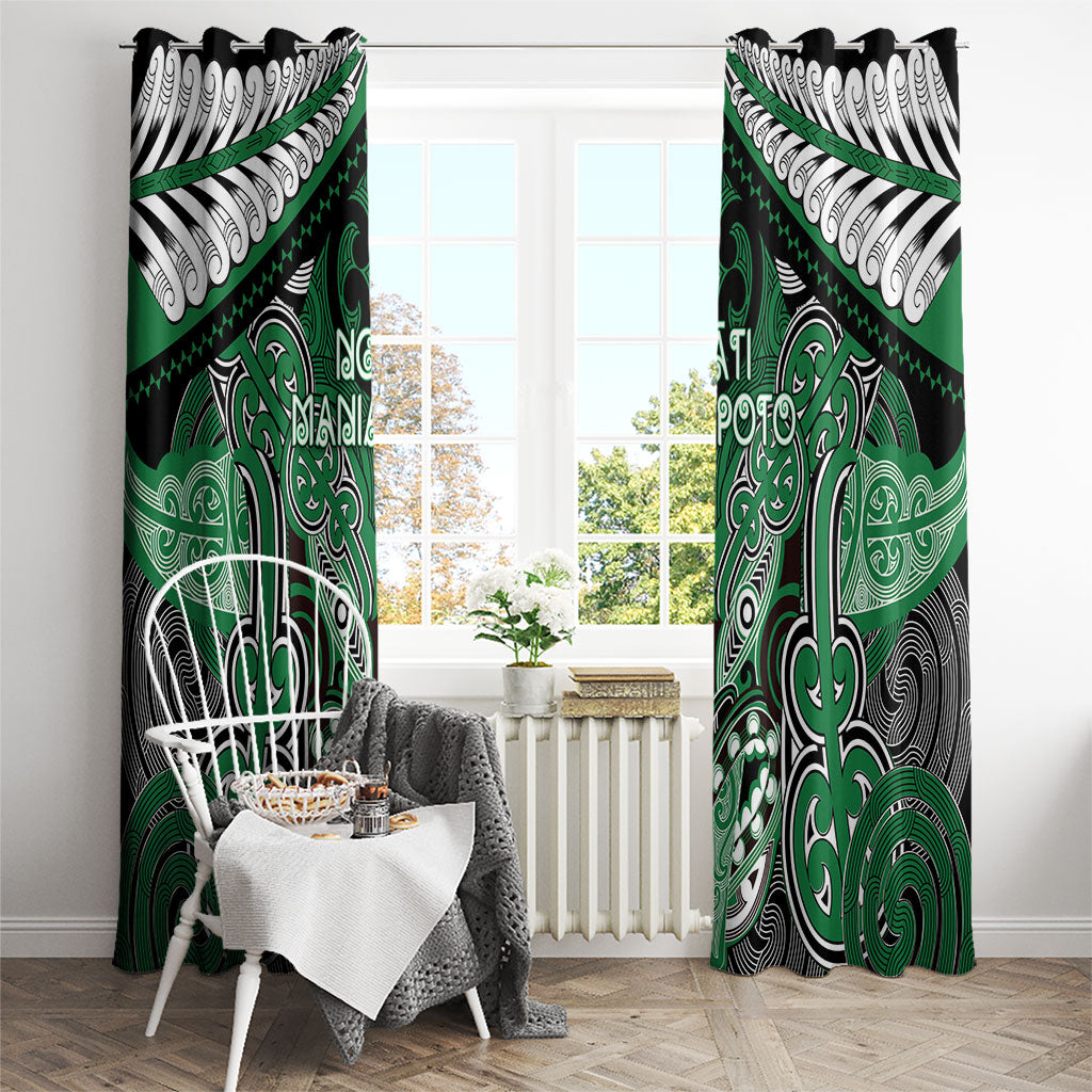 Aotearoa Iwi Ngati Maniapoto Window Curtain Maori Kowhaiwhai Pattern