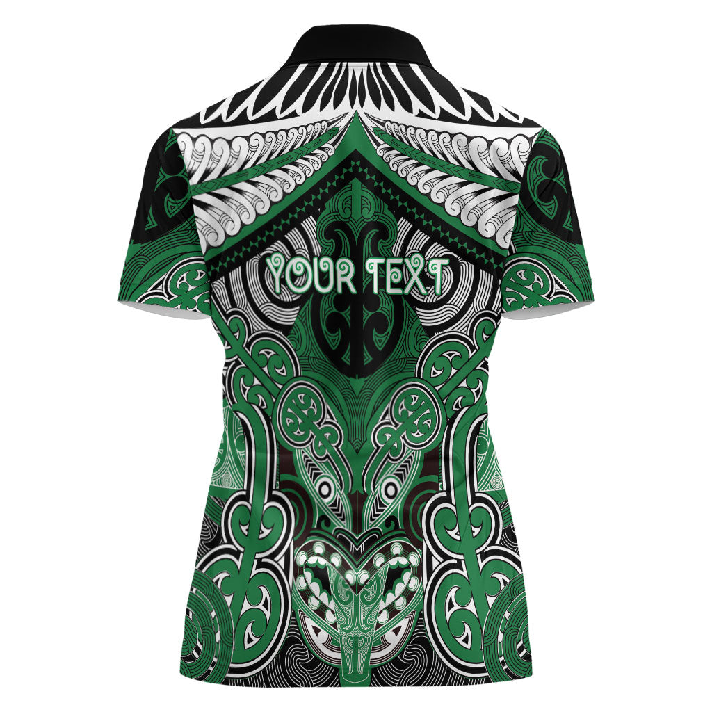 Aotearoa Iwi Ngati Maniapoto Personalised Women Polo Shirt Maori Kowhaiwhai Pattern
