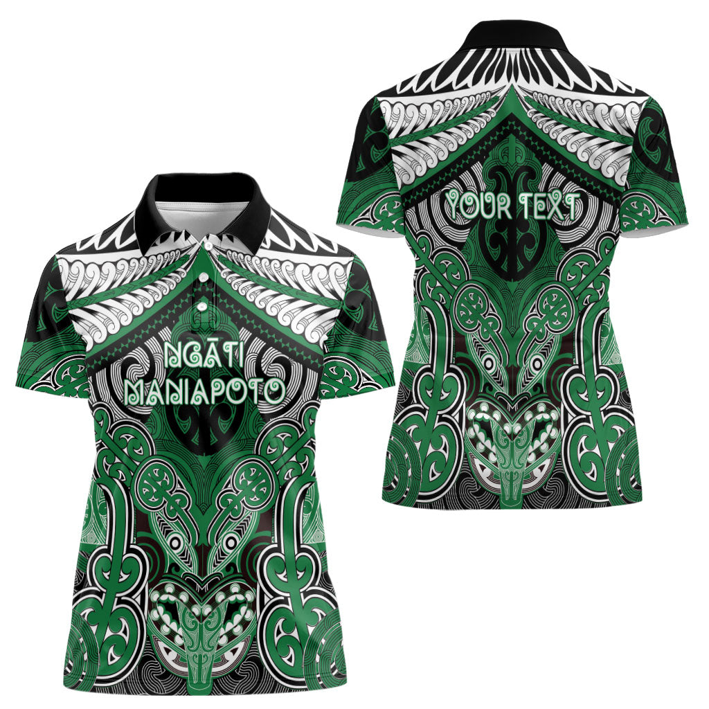 Aotearoa Iwi Ngati Maniapoto Personalised Women Polo Shirt Maori Kowhaiwhai Pattern