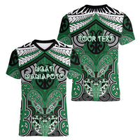 Aotearoa Iwi Ngati Maniapoto Personalised Women V-Neck T-Shirt Maori Kowhaiwhai Pattern