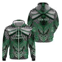 Aotearoa Iwi Ngati Maniapoto Personalised Zip Hoodie Maori Kowhaiwhai Pattern