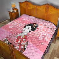 Japanese Geisha Cherry Blossom Quilt Pink Palaka Hawaii Pattern Fusion Design