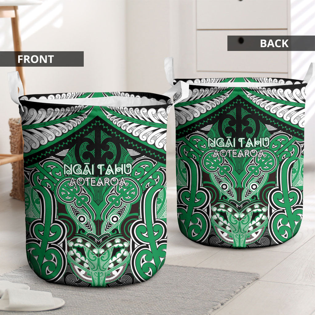 Aotearoa Iwi Ngai Tahu Laundry Basket Maori Kowhaiwhai Pattern
