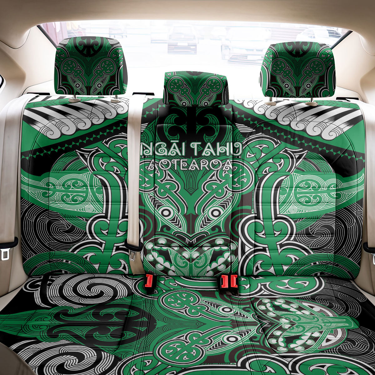 Aotearoa Iwi Ngai Tahu Back Car Seat Cover Maori Kowhaiwhai Pattern