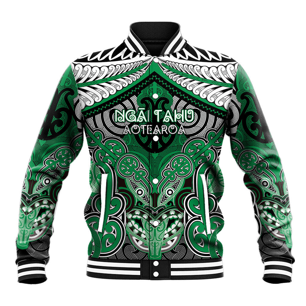Aotearoa Iwi Ngai Tahu Personalised Baseball Jacket Maori Kowhaiwhai Pattern