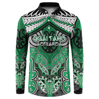 Aotearoa Iwi Ngai Tahu Personalised Button Sweatshirt Maori Kowhaiwhai Pattern
