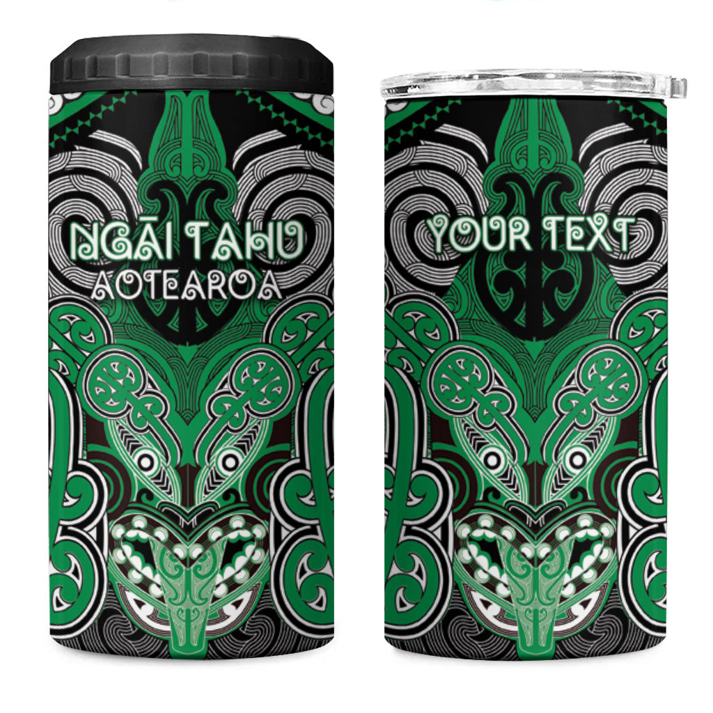 Aotearoa Iwi Ngai Tahu Personalised 4 in 1 Can Cooler Tumbler Maori Kowhaiwhai Pattern