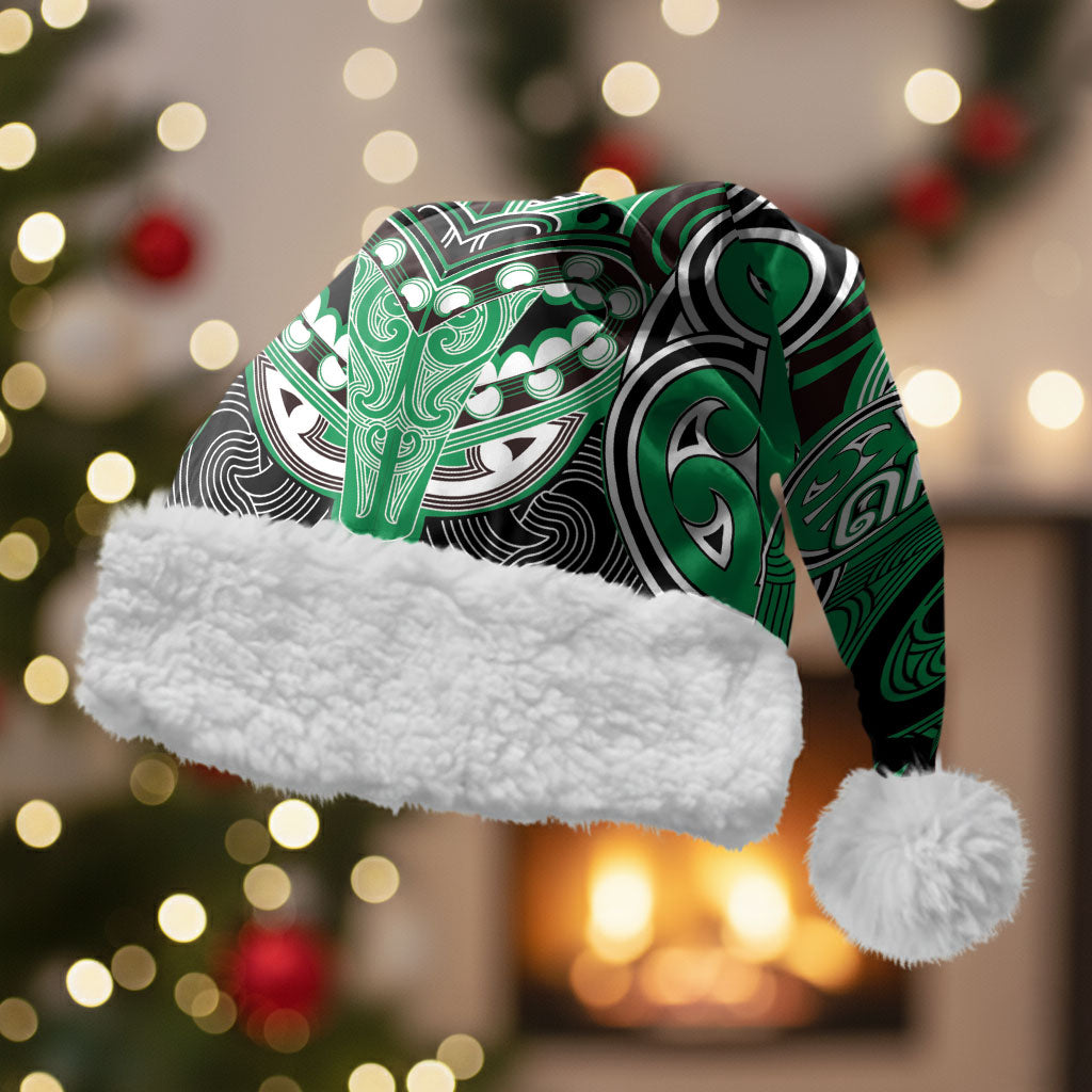 Aotearoa Iwi Ngai Tahu Personalised Christmas Santa Hat Maori Kowhaiwhai Pattern