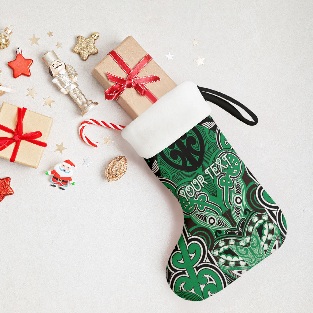 Aotearoa Iwi Ngai Tahu Personalised Christmas Stocking Maori Kowhaiwhai Pattern