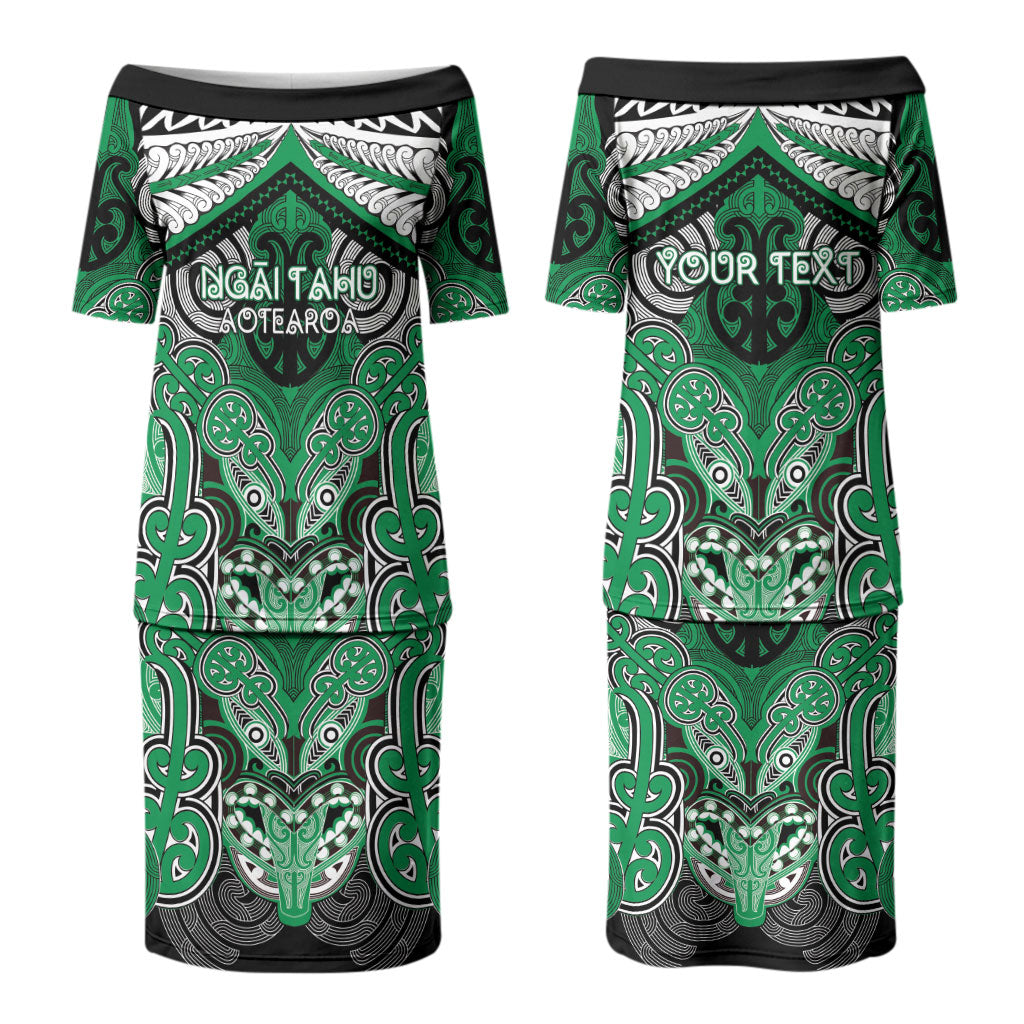 Aotearoa Iwi Ngai Tahu Personalised Couples Matching Puletasi and Hawaiian Shirt Maori Kowhaiwhai Pattern