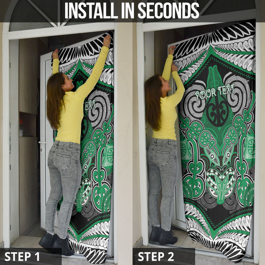 Aotearoa Iwi Ngai Tahu Personalised Door Cover Maori Kowhaiwhai Pattern