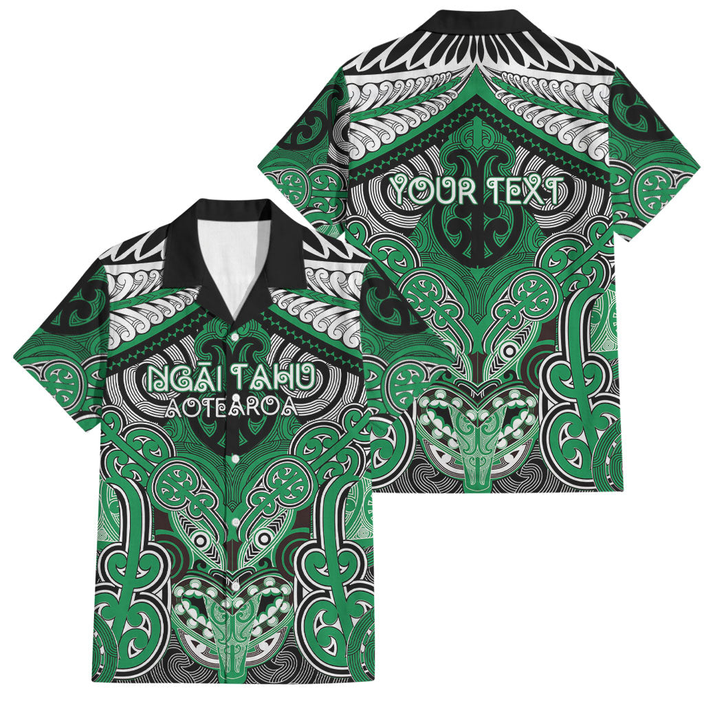 Aotearoa Iwi Ngai Tahu Personalised Family Matching Tank Maxi Dress and Hawaiian Shirt Maori Kowhaiwhai Pattern