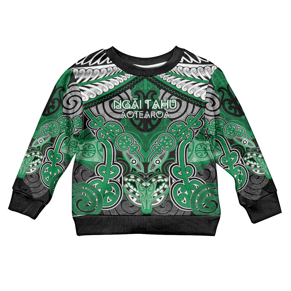 Aotearoa Iwi Ngai Tahu Personalised Kid Ugly Christmas Sweater Maori Kowhaiwhai Pattern
