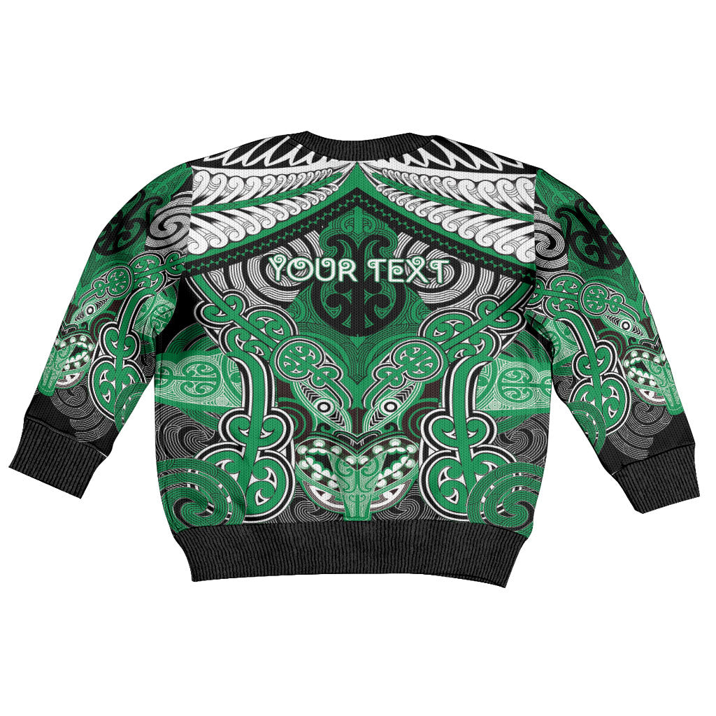 Aotearoa Iwi Ngai Tahu Personalised Kid Ugly Christmas Sweater Maori Kowhaiwhai Pattern