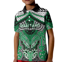 Aotearoa Iwi Ngai Tahu Personalised Kid Polo Shirt Maori Kowhaiwhai Pattern