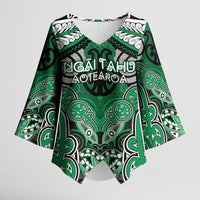 Aotearoa Iwi Ngai Tahu Personalised Kimono Sleeve Blouse Maori Kowhaiwhai Pattern
