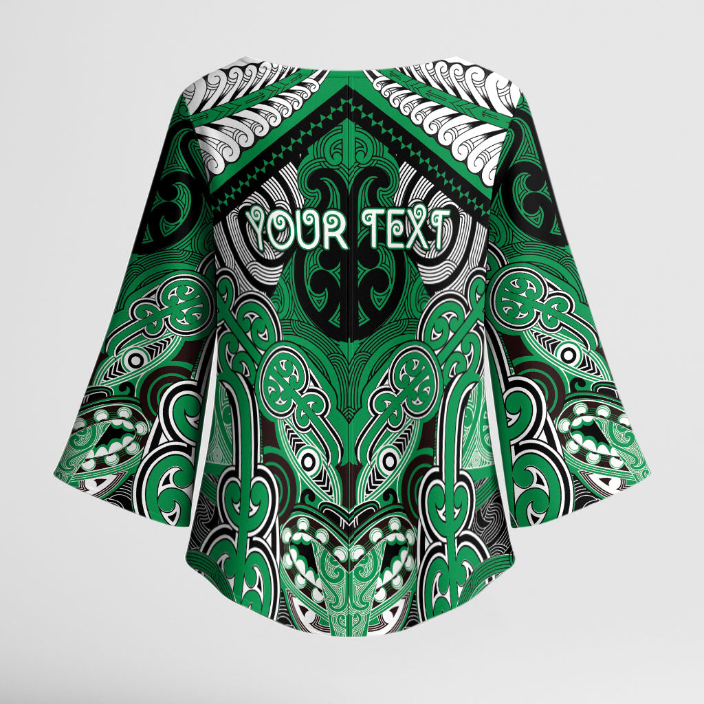 Aotearoa Iwi Ngai Tahu Personalised Kimono Sleeve Blouse Maori Kowhaiwhai Pattern